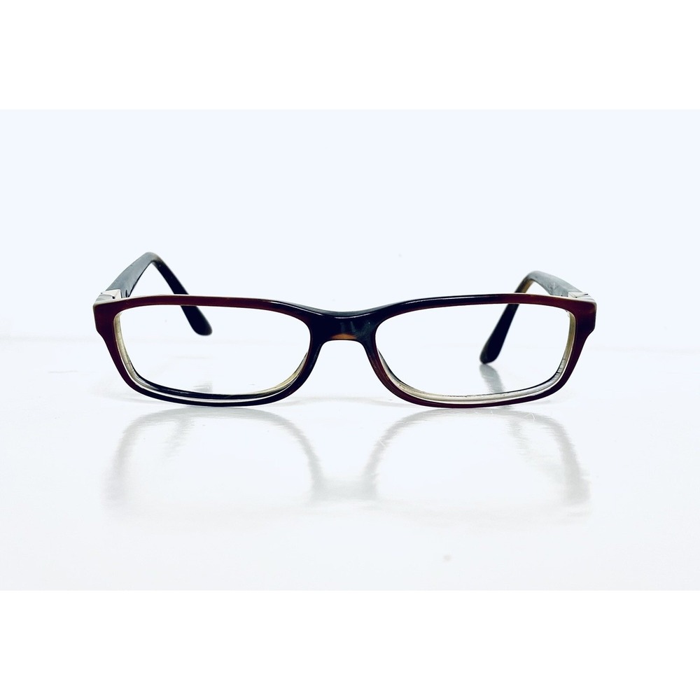 Prada Brown Layered Lucite Wood Style Rectangular Frame Italy VPR  53 15 140